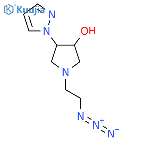 1-(2-Azidoethyl)-4-(1H-pyrazol-1-yl)pyrrolidin-3-ol structure