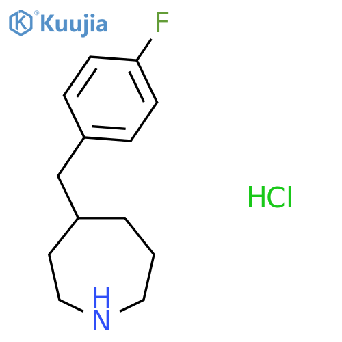4-[(4-Fluorophenyl)methyl]azepane hydrochloride structure