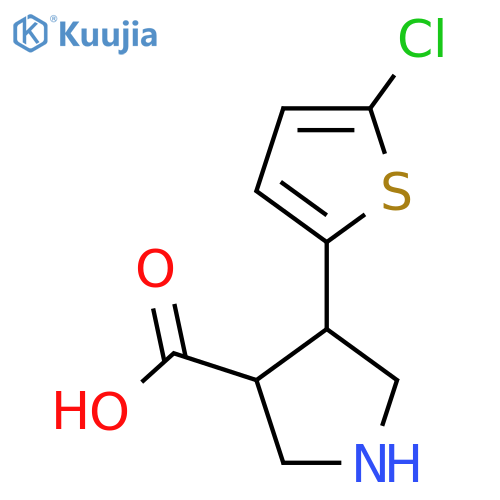 4-(5-Chlorothiophen-2-yl)pyrrolidine-3-carboxylic acid structure