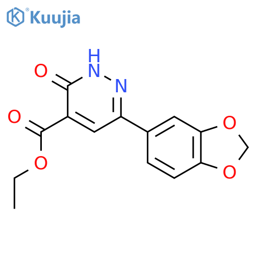 Ethyl 6-(benzo[d][1,3]dioxol-5-yl)-3-oxo-2,3-dihydropyridazine-4-carboxylate structure
