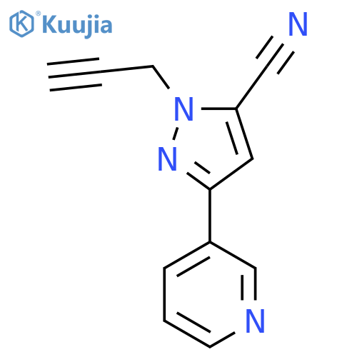 1-(Prop-2-yn-1-yl)-3-(pyridin-3-yl)-1H-pyrazole-5-carbonitrile structure