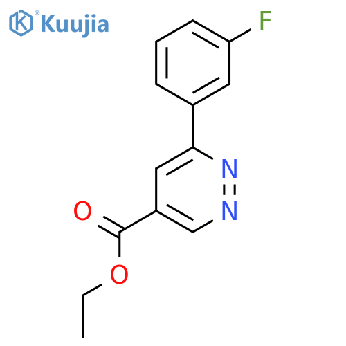Ethyl 6-(3-fluorophenyl)pyridazine-4-carboxylate structure