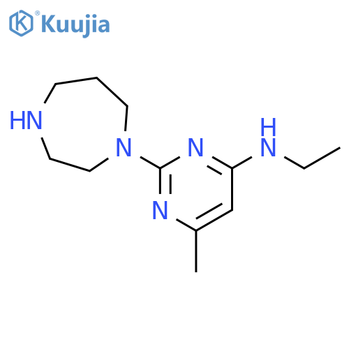 2-(1,4-diazepan-1-yl)-N-ethyl-6-methylpyrimidin-4-amine structure