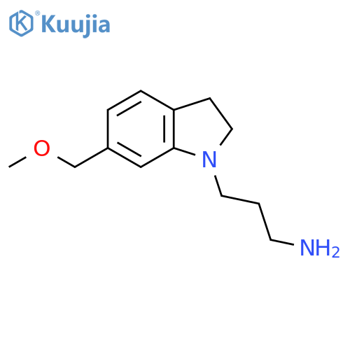 3-(6-(Methoxymethyl)indolin-1-yl)propan-1-amine structure