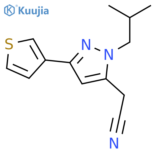 2-(1-isobutyl-3-(thiophen-3-yl)-1H-pyrazol-5-yl)acetonitrile structure