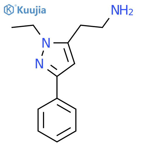 2-(1-ethyl-3-phenyl-1H-pyrazol-5-yl)ethan-1-amine structure