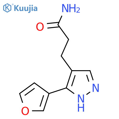 3-(3-(furan-3-yl)-1H-pyrazol-4-yl)propanamide structure