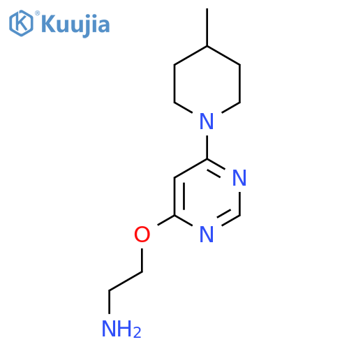 2-((6-(4-methylpiperidin-1-yl)pyrimidin-4-yl)oxy)ethan-1-amine structure