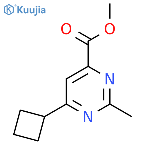 Methyl 6-cyclobutyl-2-methylpyrimidine-4-carboxylate structure
