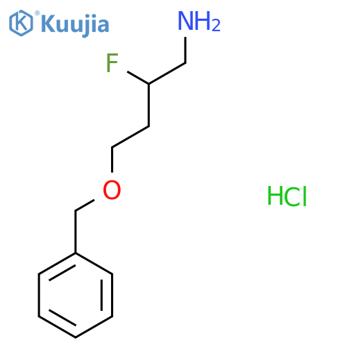 4-(Benzyloxy)-2-fluorobutan-1-amine hydrochloride structure