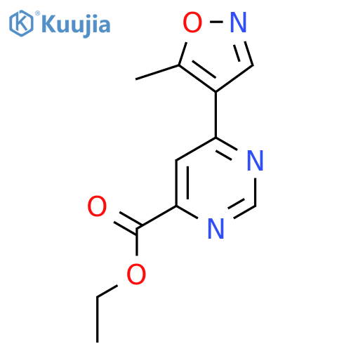 Ethyl 6-(5-methyl-1,2-oxazol-4-yl)pyrimidine-4-carboxylate structure