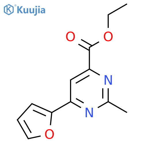 Ethyl 6-(furan-2-yl)-2-methylpyrimidine-4-carboxylate structure