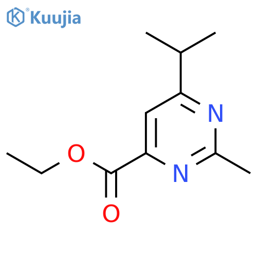 Ethyl 2-methyl-6-(propan-2-yl)pyrimidine-4-carboxylate structure