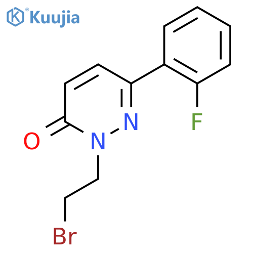 2-(2-Bromoethyl)-6-(2-fluorophenyl)-2,3-dihydropyridazin-3-one structure