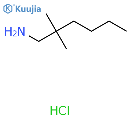 2,2-dimethylhexan-1-amine hydrochloride structure