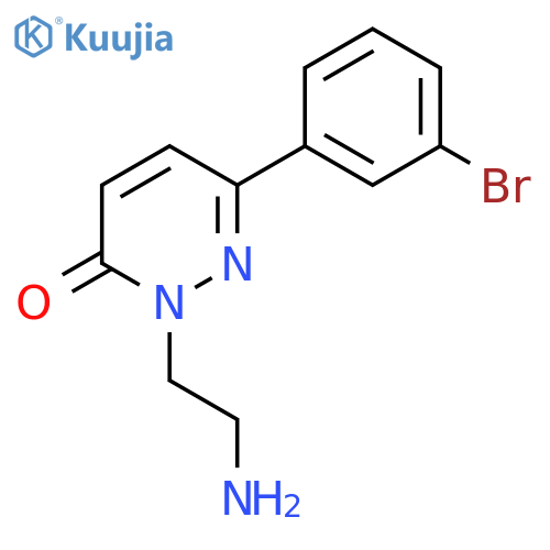 2-(2-Aminoethyl)-6-(3-bromophenyl)-2,3-dihydropyridazin-3-one structure