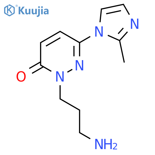 2-(3-Aminopropyl)-6-(2-methyl-1H-imidazol-1-yl)-2,3-dihydropyridazin-3-one structure