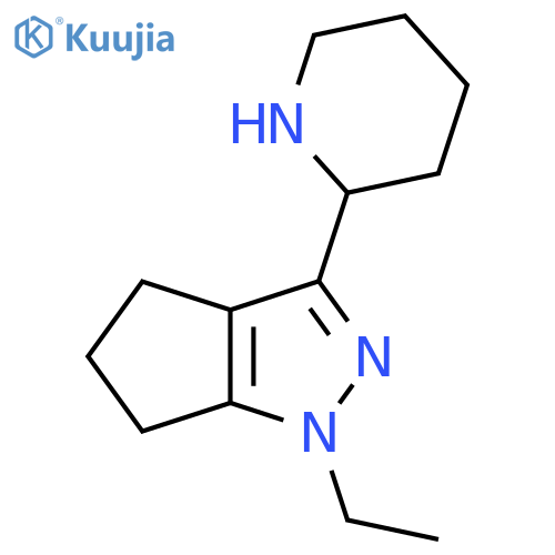 1-Ethyl-3-(piperidin-2-yl)-1,4,5,6-tetrahydrocyclopenta[c]pyrazole structure