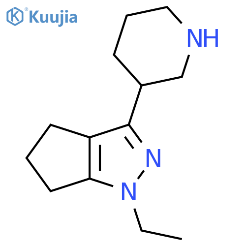 1-Ethyl-3-(piperidin-3-yl)-1,4,5,6-tetrahydrocyclopenta[c]pyrazole structure
