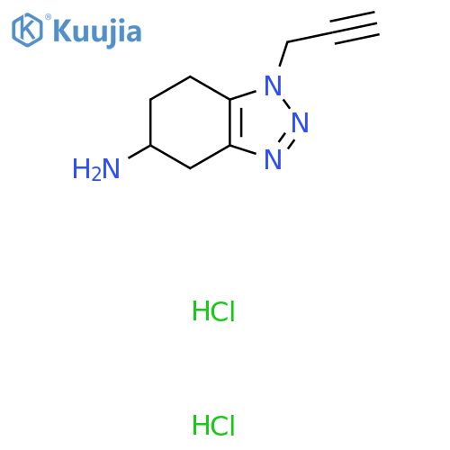 1-(Prop-2-yn-1-yl)-4,5,6,7-tetrahydro-1H-1,2,3-benzotriazol-5-amine dihydrochloride structure