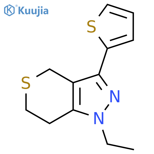 1-Ethyl-3-(thiophen-2-yl)-1,4,6,7-tetrahydrothiopyrano[4,3-c]pyrazole structure