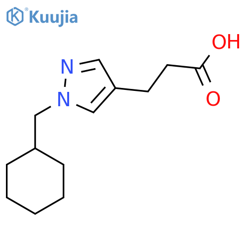 3-[1-(cyclohexylmethyl)-1H-pyrazol-4-yl]propanoic acid structure