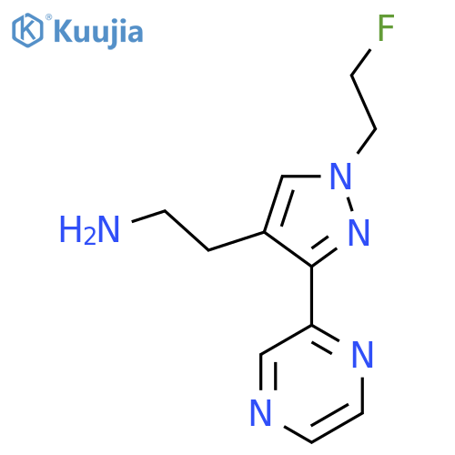 2-(1-(2-fluoroethyl)-3-(pyrazin-2-yl)-1H-pyrazol-4-yl)ethan-1-amine structure