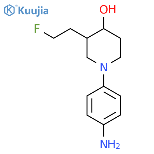 1-(4-Aminophenyl)-3-(2-fluoroethyl)piperidin-4-ol structure