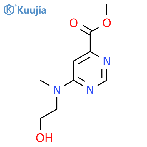 Methyl 6-((2-hydroxyethyl)(methyl)amino)pyrimidine-4-carboxylate structure