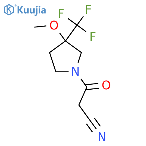 3-(3-Methoxy-3-(trifluoromethyl)pyrrolidin-1-yl)-3-oxopropanenitrile structure