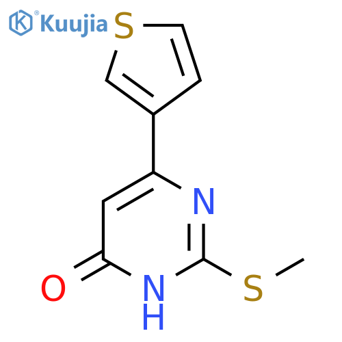 2-(methylthio)-6-(thiophen-3-yl)pyrimidin-4(3H)-one structure