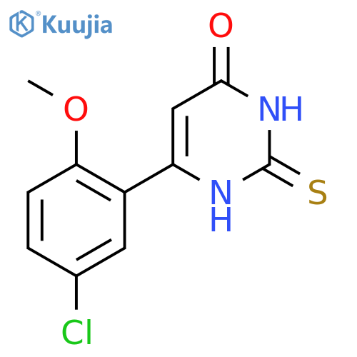 6-(5-chloro-2-methoxyphenyl)-2-thioxo-2,3-dihydropyrimidin-4(1H)-one structure