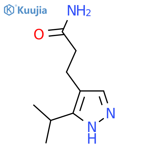 3-(3-isopropyl-1H-pyrazol-4-yl)propanamide structure