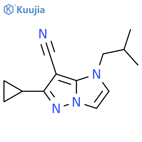 6-cyclopropyl-1-isobutyl-1H-imidazo[1,2-b]pyrazole-7-carbonitrile structure