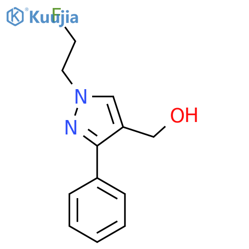(1-(2-fluoroethyl)-3-phenyl-1H-pyrazol-4-yl)methanol structure