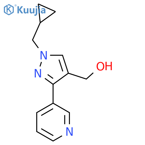 (1-(cyclopropylmethyl)-3-(pyridin-3-yl)-1H-pyrazol-4-yl)methanol structure