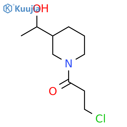3-Chloro-1-(3-(1-hydroxyethyl)piperidin-1-yl)propan-1-one structure