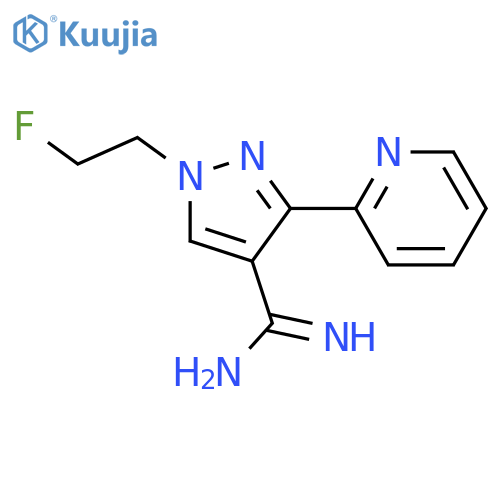 1-(2-fluoroethyl)-3-(pyridin-2-yl)-1H-pyrazole-4-carboximidamide structure