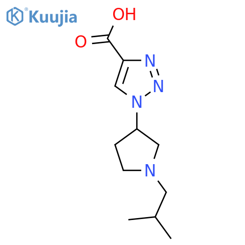 1-(1-isobutylpyrrolidin-3-yl)-1H-1,2,3-triazole-4-carboxylic acid structure