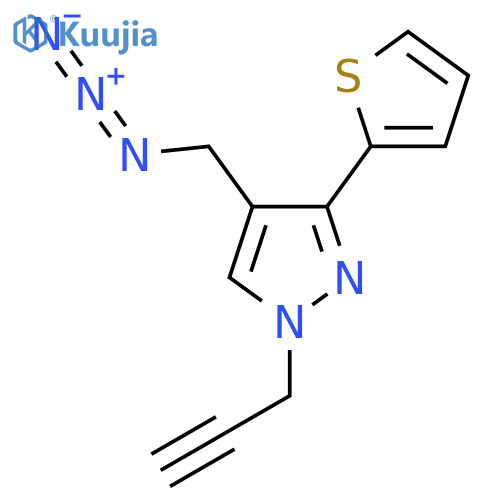 4-(Azidomethyl)-1-(prop-2-yn-1-yl)-3-(thiophen-2-yl)-1H-pyrazole structure