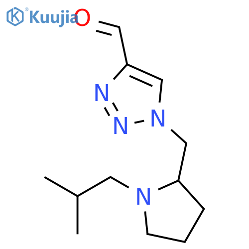 1-((1-isobutylpyrrolidin-2-yl)methyl)-1H-1,2,3-triazole-4-carbaldehyde structure