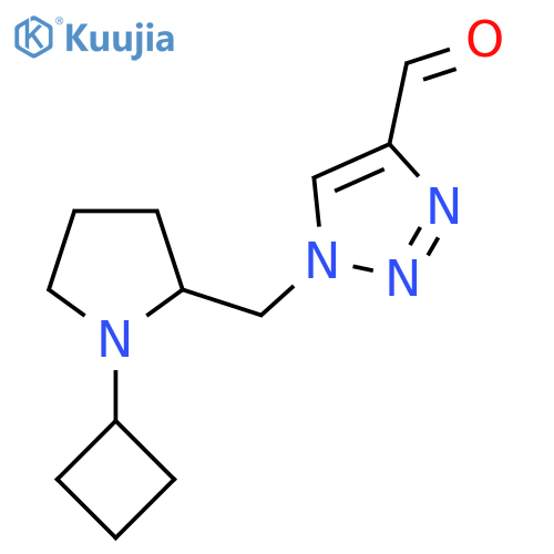 1-((1-cyclobutylpyrrolidin-2-yl)methyl)-1H-1,2,3-triazole-4-carbaldehyde structure
