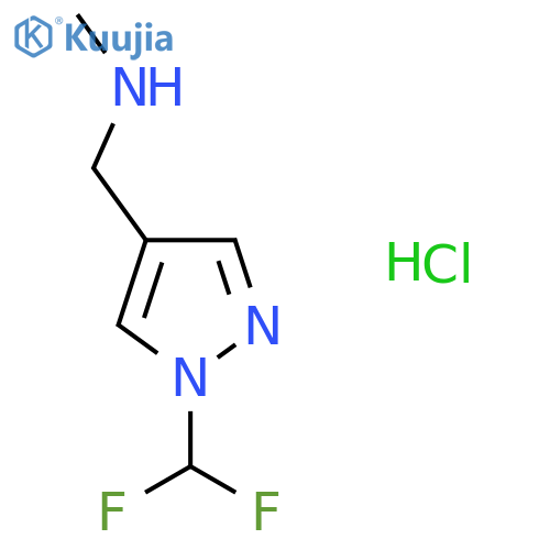 {[1-(difluoromethyl)-1H-pyrazol-4-yl]methyl}(methyl)amine hydrochloride structure