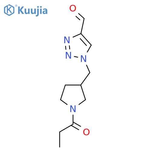 1-((1-Propionylpyrrolidin-3-yl)methyl)-1H-1,2,3-triazole-4-carbaldehyde structure