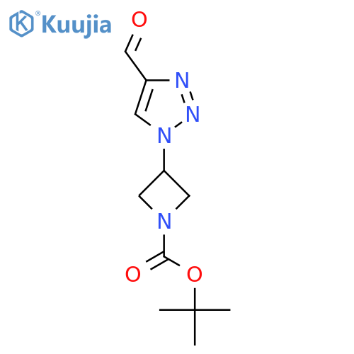 Tert-butyl 3-(4-formyl-1H-1,2,3-triazol-1-yl)azetidine-1-carboxylate structure
