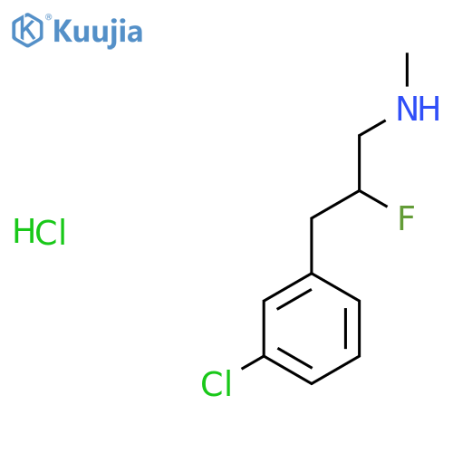 [3-(3-Chlorophenyl)-2-fluoropropyl](methyl)amine hydrochloride structure