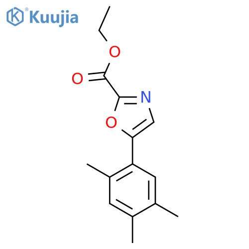 Ethyl 5-(2,4,5-trimethylphenyl)oxazole-2-carboxylate structure