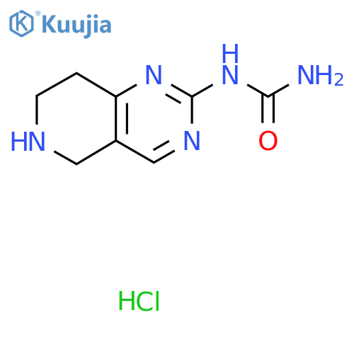 1-(5,6,7,8-Tetrahydropyrido[4,3-d]pyrimidin-2-yl)urea hydrochloride structure