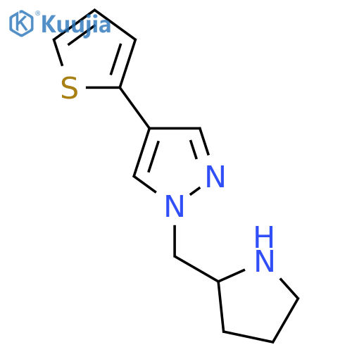 1-(Pyrrolidin-2-ylmethyl)-4-(thiophen-2-yl)-1H-pyrazole structure