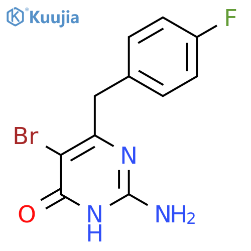 2-Amino-5-bromo-6-(4-fluorobenzyl)pyrimidin-4(3H)-one structure
